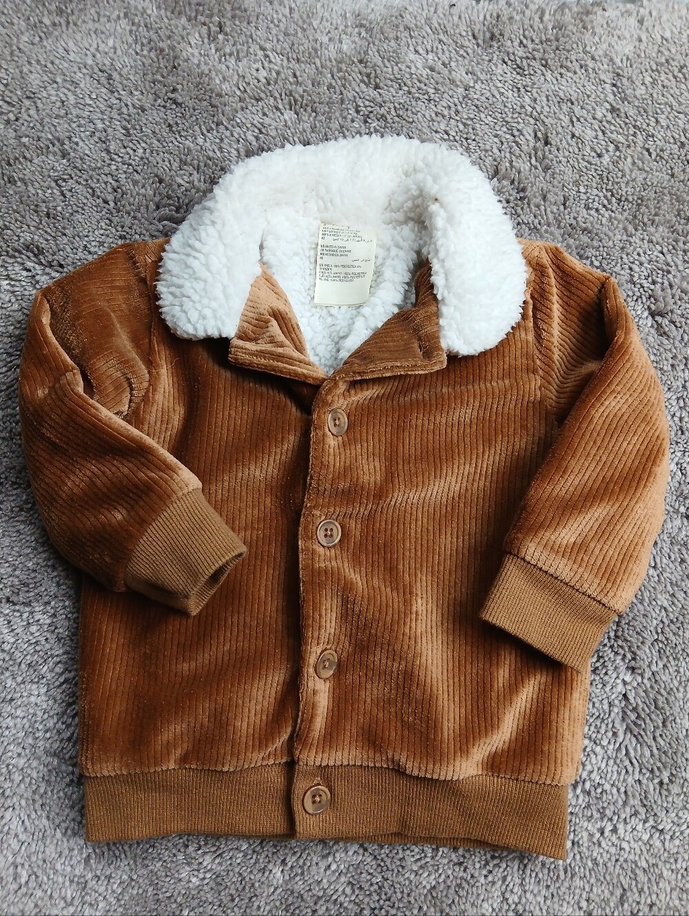 First Impressions Baby Corduroy Faux Fur Lined Jacket 6-9 Months